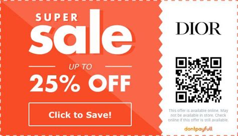 Dior Coupon, Promo Codes 2 Offers Available 